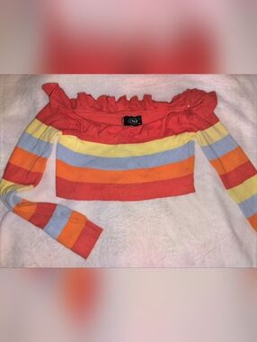 Cider Ribbed Crop Top in Burnt Orange